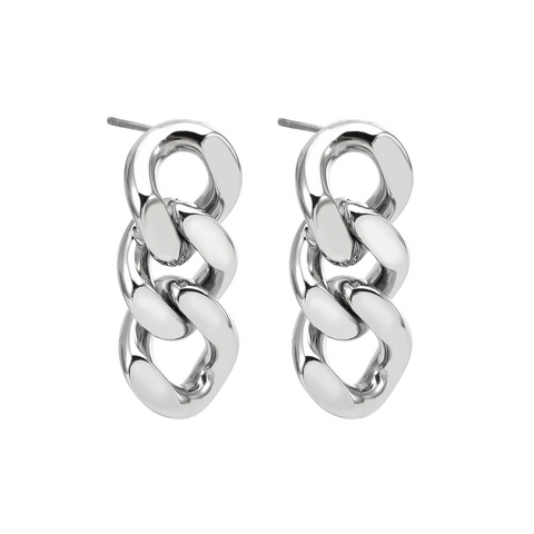 ER160W B.Tiff High Polish Cuban Link Earrings