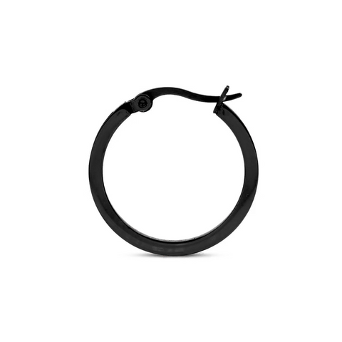 ER310B B.Tiff Black Pavé 28-Stone Classic Small Hoop Earrings