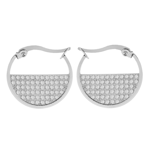 ER500W B.Tiff Pavé Lune Earrings