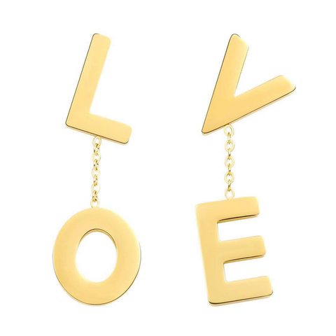 ERloveG B.Tiff Gold Love Earrings