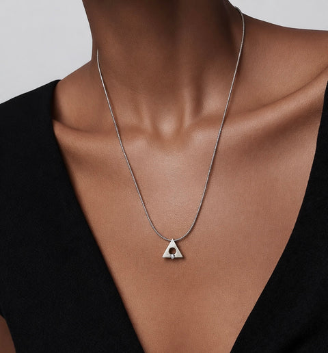 PT093W B.Tiff Triangle Pendant