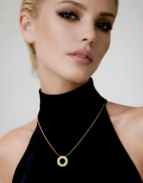 PT100G B.Tiff Gold Malfinia Pendant Necklace