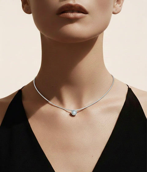 PT201W B.Tiff 2 ct Solitaire Pendant