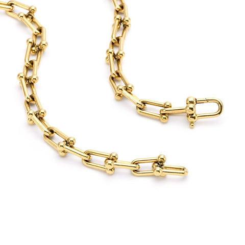 C525G B.Tiff Gold Cheval Necklace