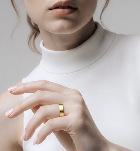 RG600G B.Tiff Gold Simplicity 6mm Stacking Plain Ring