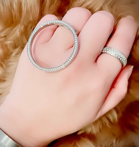 RG099W B.Tiff Pavé Hoop Ring  [Thin Band]