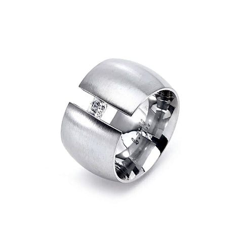 RG200W B.Tiff .5 ct Princess Cut Extra Wide Ring [Wide Band]