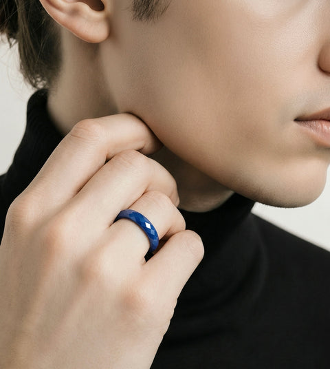 RG300BL B.Tiff Narrow Polygon Stacking Ring [Thin Band]