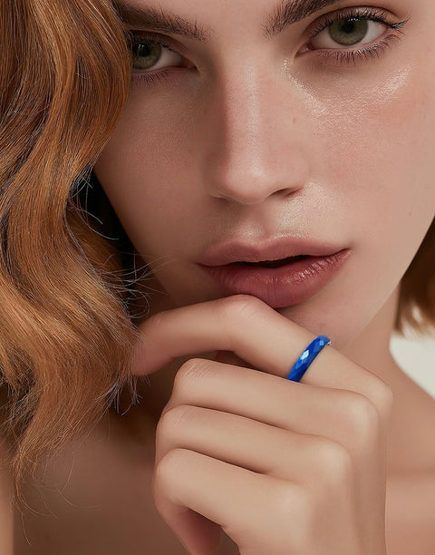 RG300BL B.Tiff Narrow Polygon Stacking Ring [Thin Band]