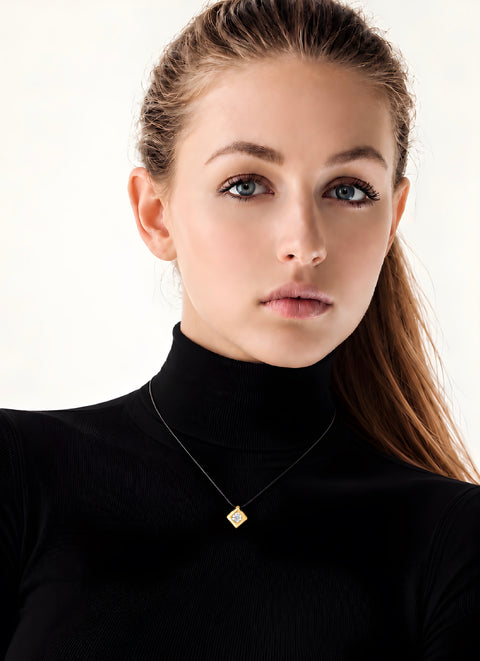 PT301G B.Tiff Gold Cubi Pendant Necklace