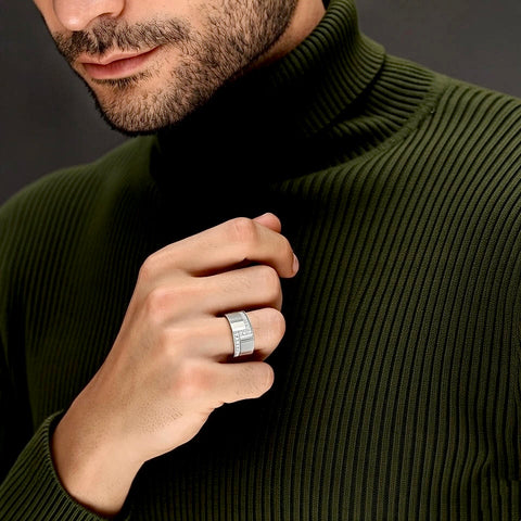 RG129W B.Tiff .02 ct Cross Body Ring [Wide Band]