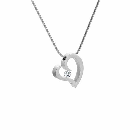 PT091W B.Tiff Steel Heart Pendant