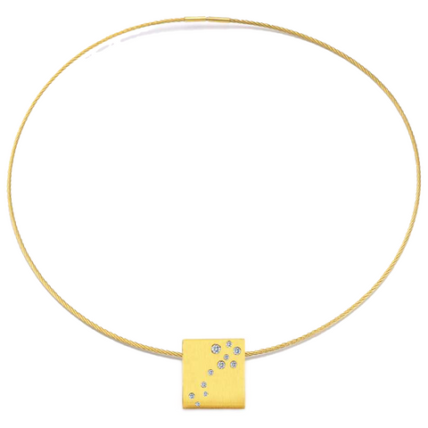 PT094G B.Tiff Gold Pavé Galaxie Pendant