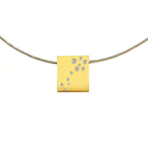 PT094G B.Tiff Gold Pavé Galaxie Pendant