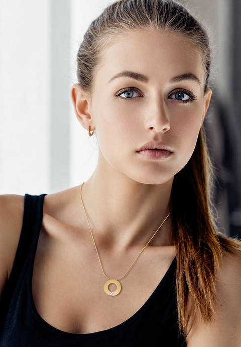 PT100G B.Tiff Gold Malfinia Pendant Necklace