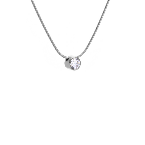 PT101W B.Tiff 1 ct Solitaire Pendant