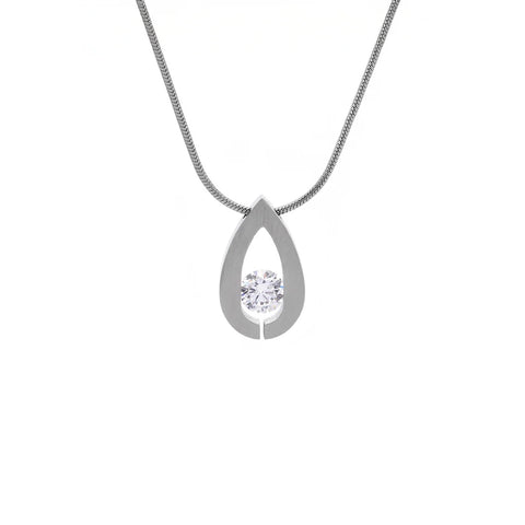 PT106W B.Tiff Drop Pendant Necklace
