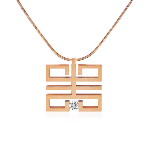 PT114RG B.Tiff Rose Gold Feliĉo Pendant