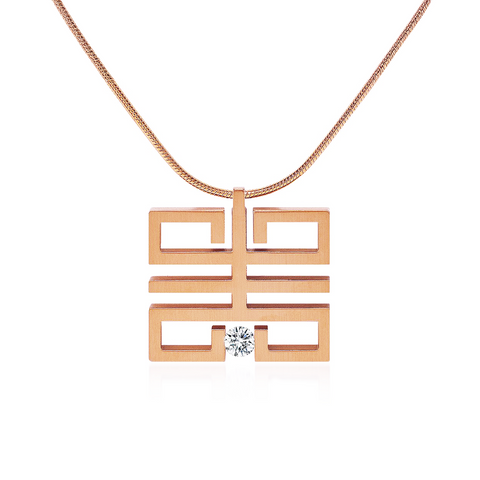 PT114RG B.Tiff Rose Gold Feliĉo Pendant