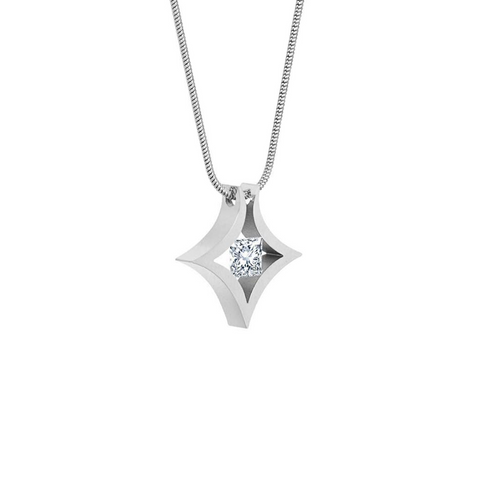 PT124W B.Tiff Natal 1 ct Princess Cut Pendant