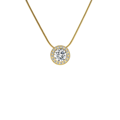 PT125G B.Tiff Gold Aŭreolo 1ct Pendant