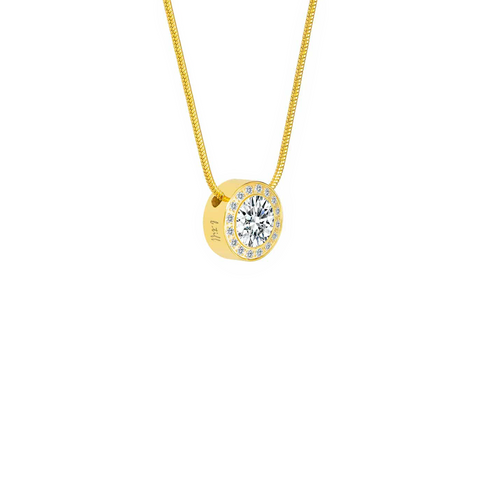 PT125G B.Tiff Gold Aŭreolo 1ct Pendant