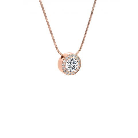 PT125RG B.Tiff Rose Gold Aŭreolo 1ct Pendant