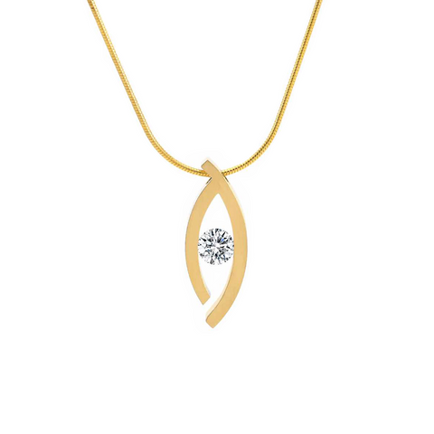 PT128G B.Tiff 18K Gold Plated Deziras Pendant