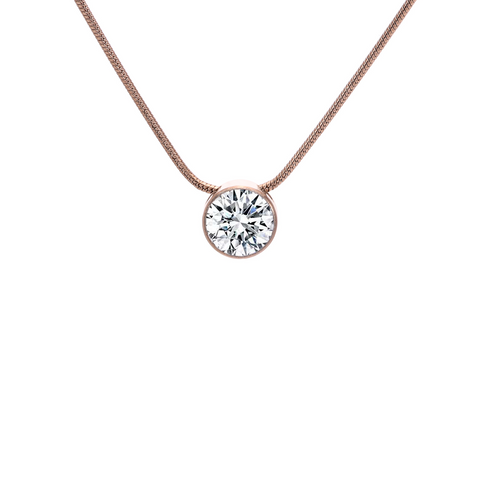 PT201RG B.Tiff Rose Gold 2 ct Solitaire Pendant