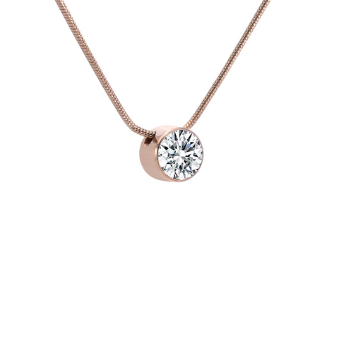 PT201RG B.Tiff Rose Gold 2 ct Solitaire Pendant