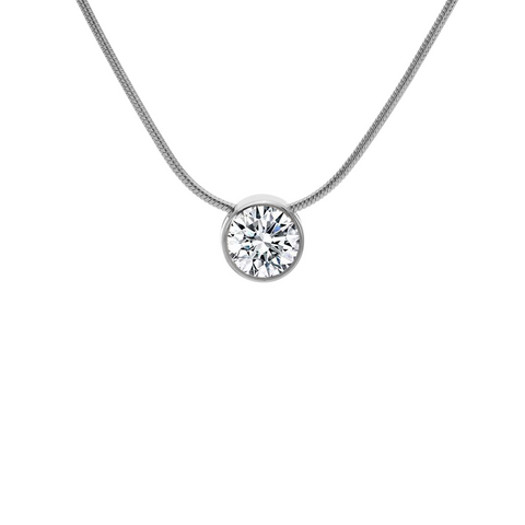 PT201W B.Tiff 2 ct Solitaire Pendant