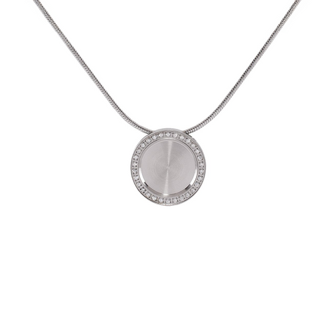 PT207W B.Tiff Pavé 30-Stone Halo Pendant