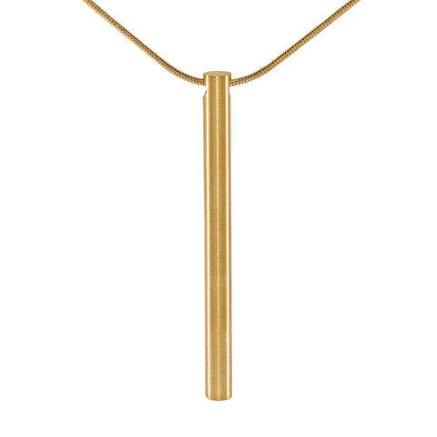 PT300G B.Tiff Gold Plain Bar Pendant