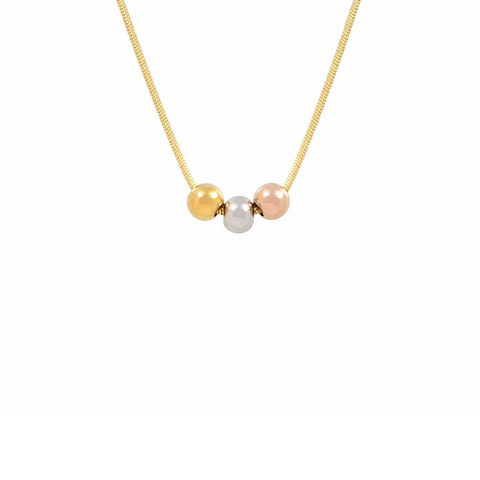 PT302G B.Tiff Triolette Pendant Necklace [Gold Chain]