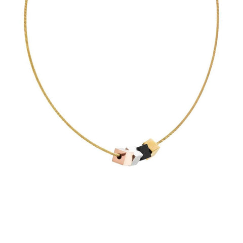 PT304G B.Tiff Quartet Pendant Necklace [Gold Chain]