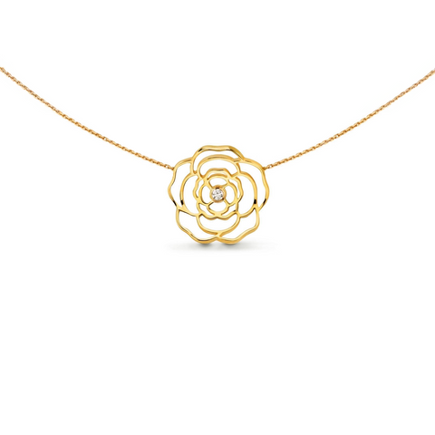 PT308G B.Tiff Rosé Gold Plated Brass Pendant Necklace