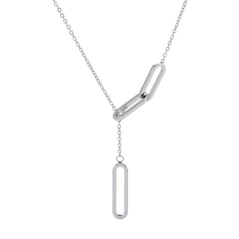 PT330W B.Tiff Adjustable Thin Rolo Chain Necklace with Paperclip Links