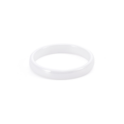 RG103W B.Tiff Plain White Ceramic Ring [Thin Band]