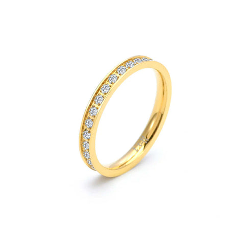 RG111G B.Tiff Gold Stacking .01 ct Eternity Ring [Thin Band]