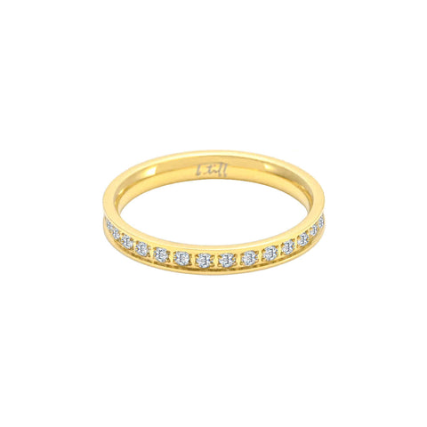 RG111G B.Tiff Gold Stacking .01 ct Eternity Ring [Thin Band]