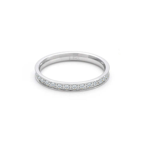 RG111W B.Tiff Stacking .01 ct Eternity Ring [Thin Band]