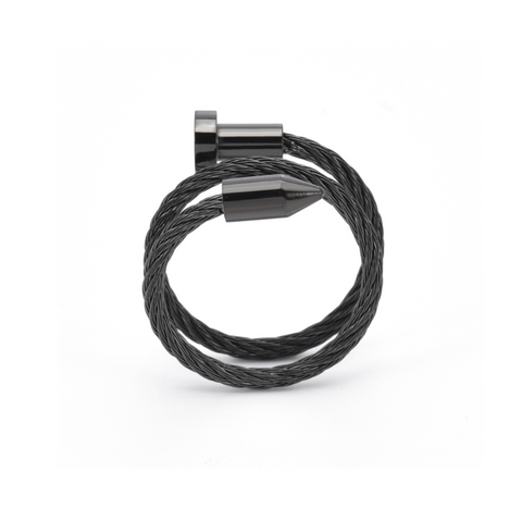 RG116B B.Tiff Black Pointe Cable Adjustable Ring