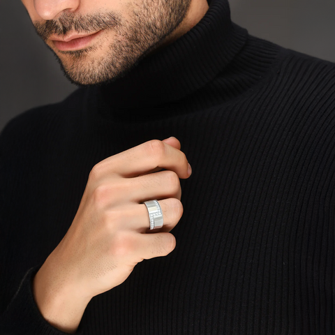 RG129W B.Tiff .02 ct Cross Body Ring [Wide Band]