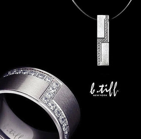 RG129W B.Tiff .02 ct Cross Body Ring [Wide Band]