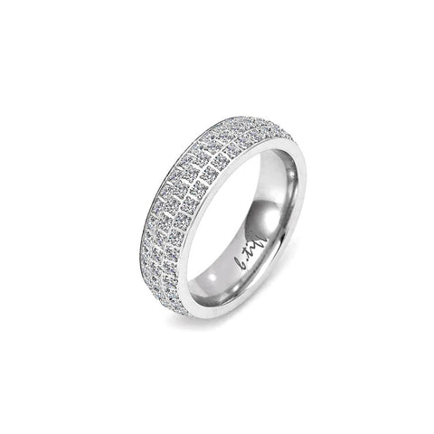 RG130W B.Tiff Three-Row Eternity Ring