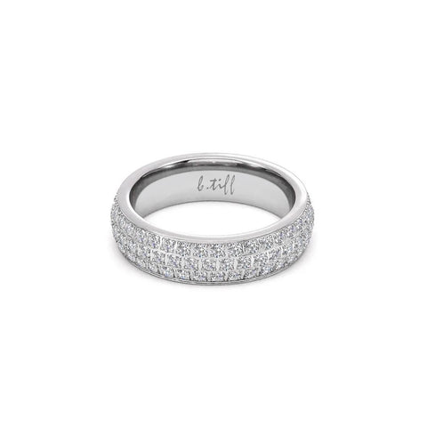 RG130W B.Tiff Three-Row Eternity Ring