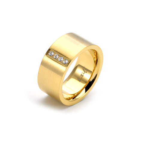 RG223G B.Tiff 4-Stone Gold Wide Ring [Wide Band]