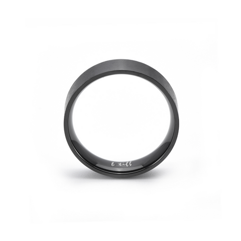 RG600B B.Tiff Black Simplicity 6 Stacking Ring [Wide Band]