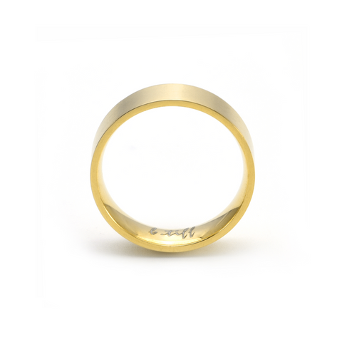 RG600G B.Tiff Gold Simplicity 6 Stacking Ring [Wide Band]