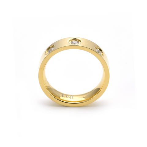 RG808G B.Tiff Gold 8-Stone Pave Ring